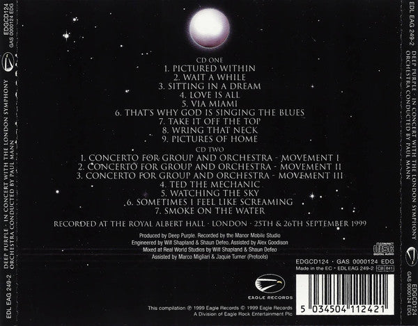 Deep Purple - In Concert with The London Symphony Orchestra (1999 DCD) VG+