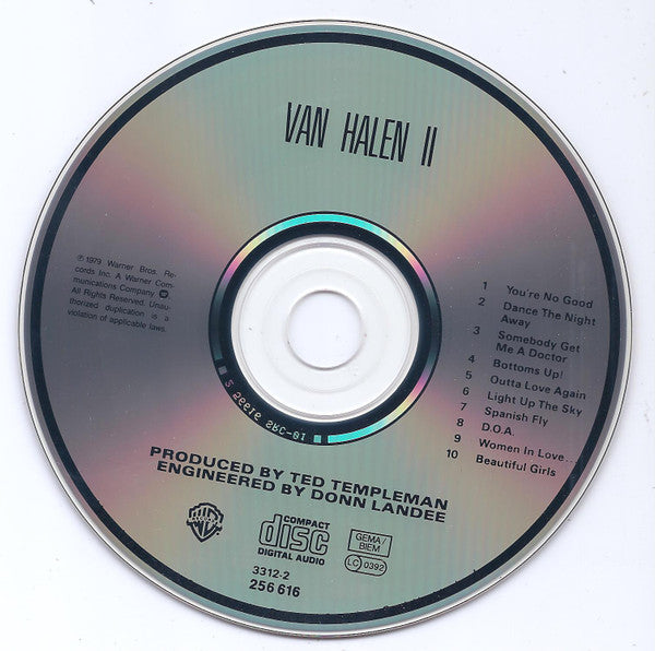 Van Halen - Van Halen II (1999 CD) VG+