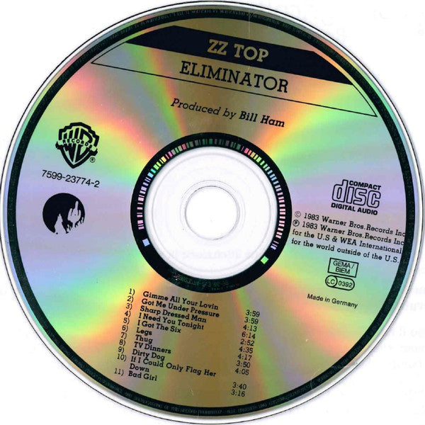 ZZ Top - Eliminator (CD Album) VG+