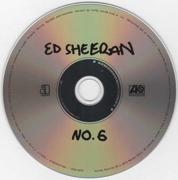 Ed Sheehan - No.6 Collaborations Project (2019 CD) Sealed