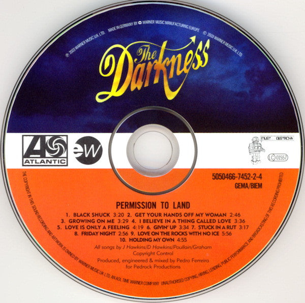Darkness - Permission to Land (2003 CD) NM