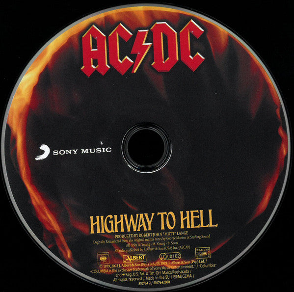 AC/DC - Highway To Hell (2003 Digi-Pak Remaster CD) NM