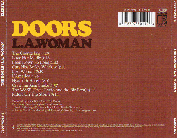 Doors - L.A Woman (2000 24 Bit Remastered HDCD) NM