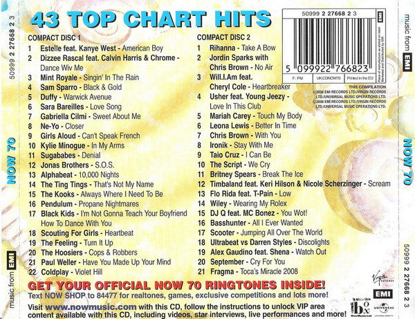 Various - Now Thats What I Call Music 70  (2008 DCD) VG+