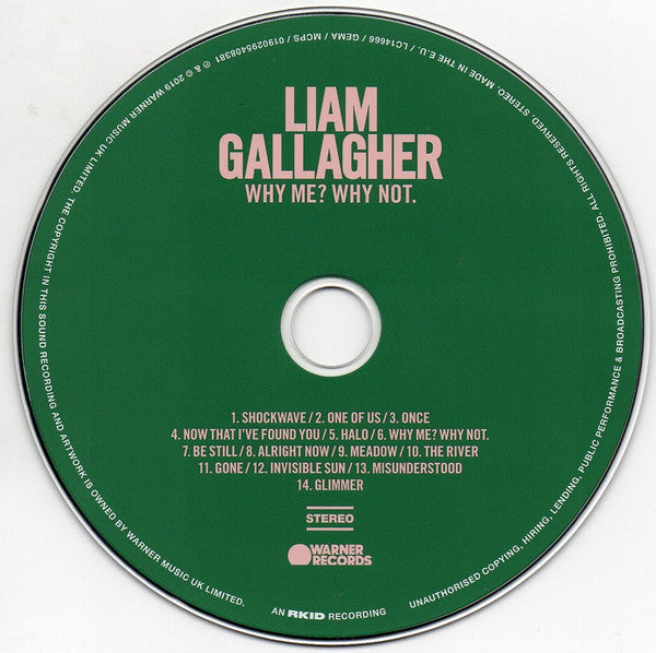 Liam Gallagher - Why me? Why Not. (2019 Deluxe Edition CD) Sealed