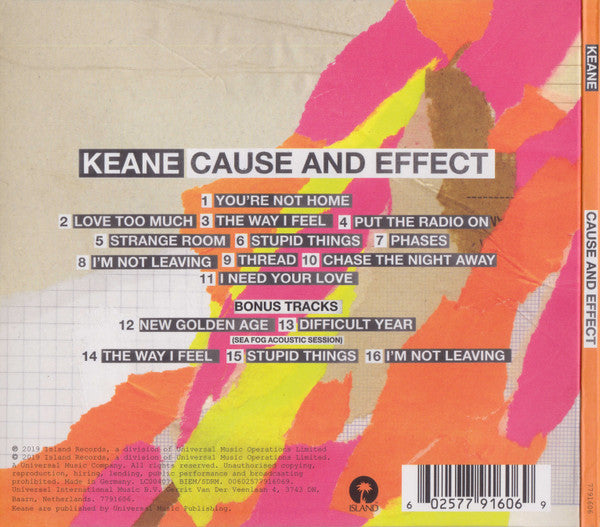 Keane - Cause and Effect (2019 Deluxe Edition CD) NM