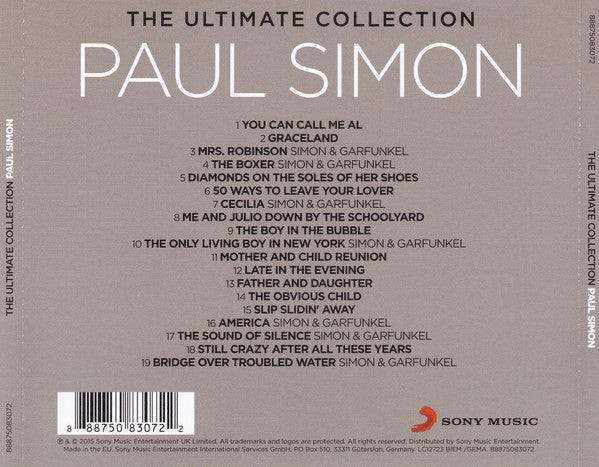 Paul Simon - The Ultimate Collection (2015 CD) NM