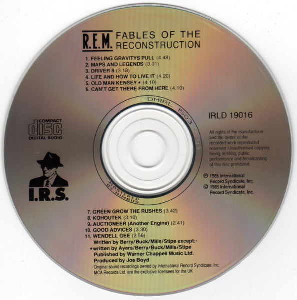 R.E.M - Fables of the Reconstruction (1986 UK CD) VG+