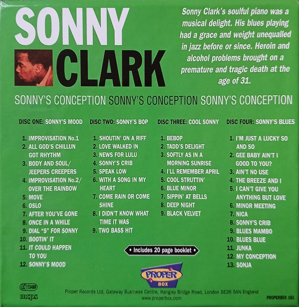 Sonny Clark - Sonny's Conception (2011 4 x CD Box Set) NM