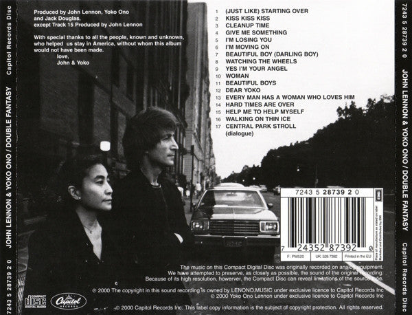 John Lennon & Yoko Ono - Double Fantasy (2000 CD) NM