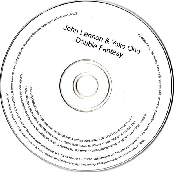 John Lennon & Yoko Ono - Double Fantasy (2000 CD) NM