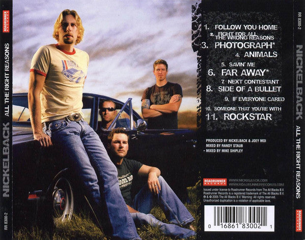 Nickelback - All the Right Reasons (2005 CD) NM