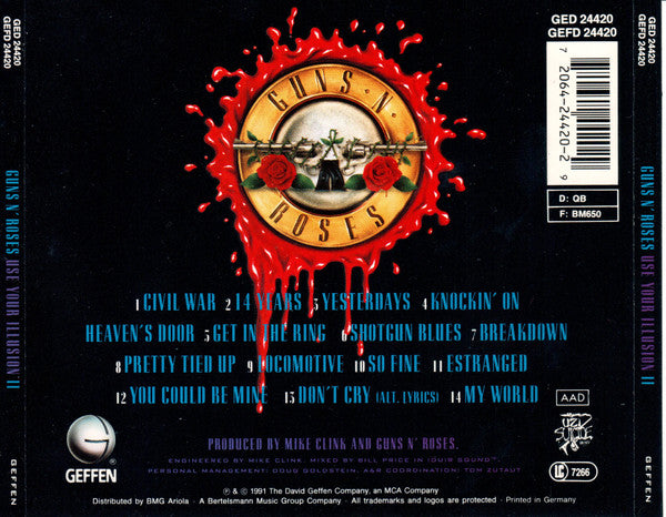 Guns n' Roses - Use Your Illusion II (1991 CD) NM