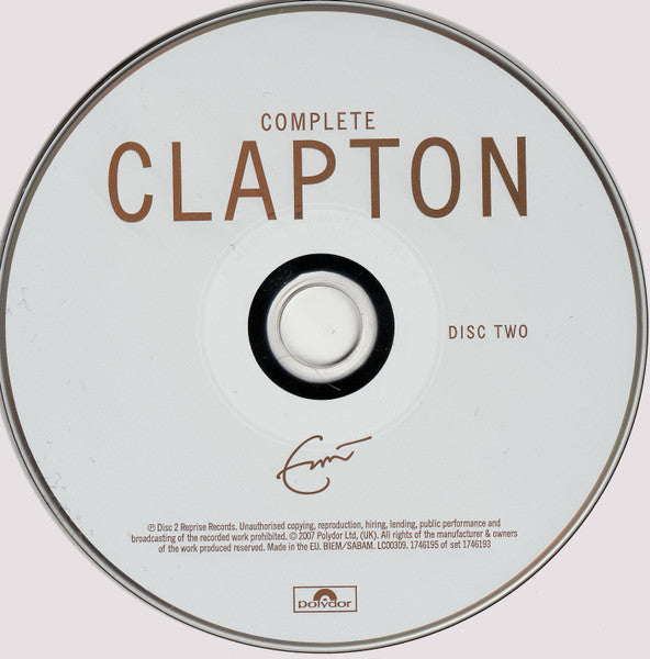 Eric Clapton - Complete Clapton (2007 DCD) VG+