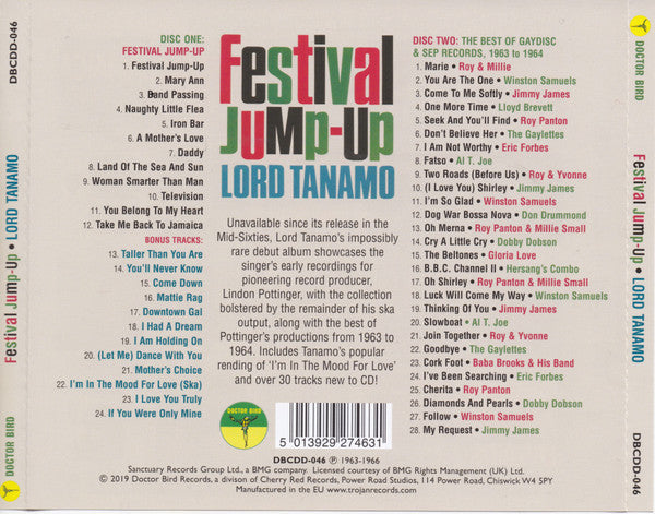 Lord Tanamo - Festival Jump-Up (Doctor Bird Reggae 2 CD) NM