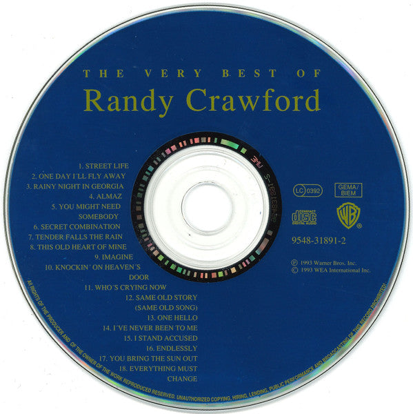 Randy Crawford - The Very Best of (1993 CD) Mint