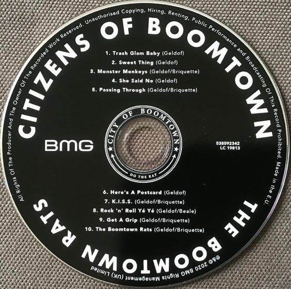 Boomtown Rats - Citizens of Boomtown (2020 CD) VG+