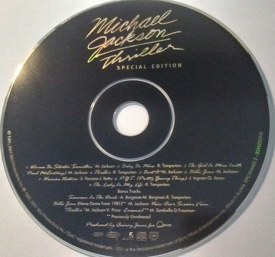 Michael Jackson - Thriller (2001 Special Edition Gold CD) VG+