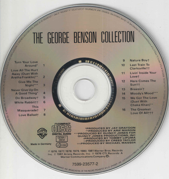 George Benson - The Collection (1990 CD) NM