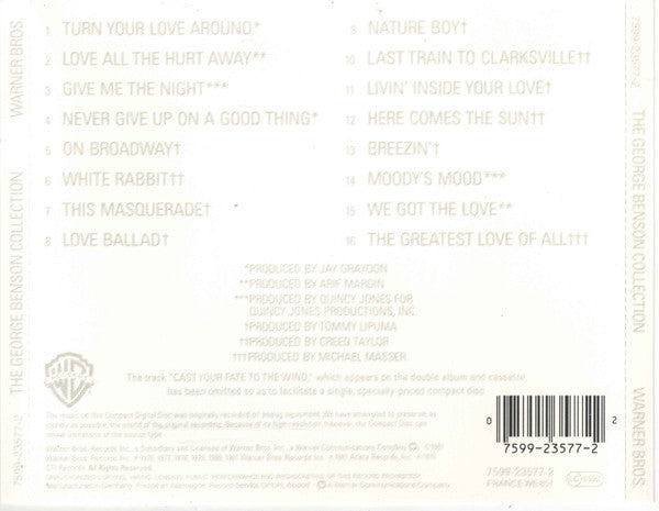 George Benson - The Collection (1990 CD) NM