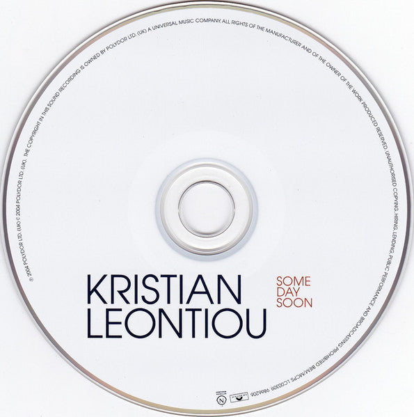 Kristian Leontiou - Some Day Soon (2004 CD) NM