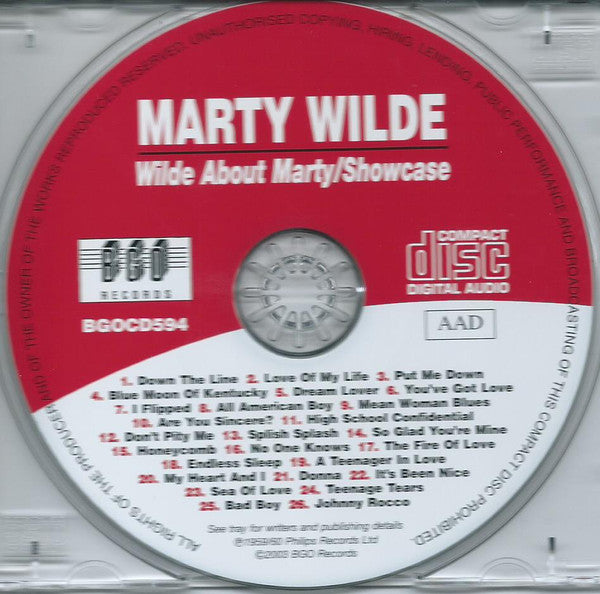 Marty Wilde - Wild About Marty / Showcase (2003 2on1 BGO CD) Mint