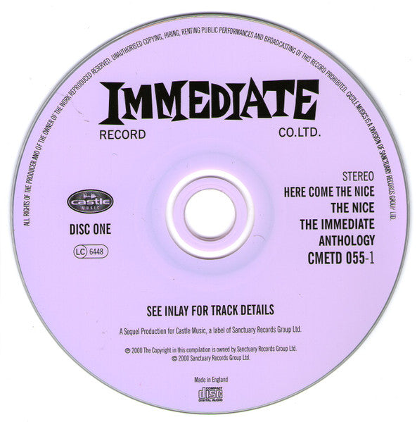 Nice - Here Come the Nice~The Immediate Anthology (3 CD Box Set) VG+