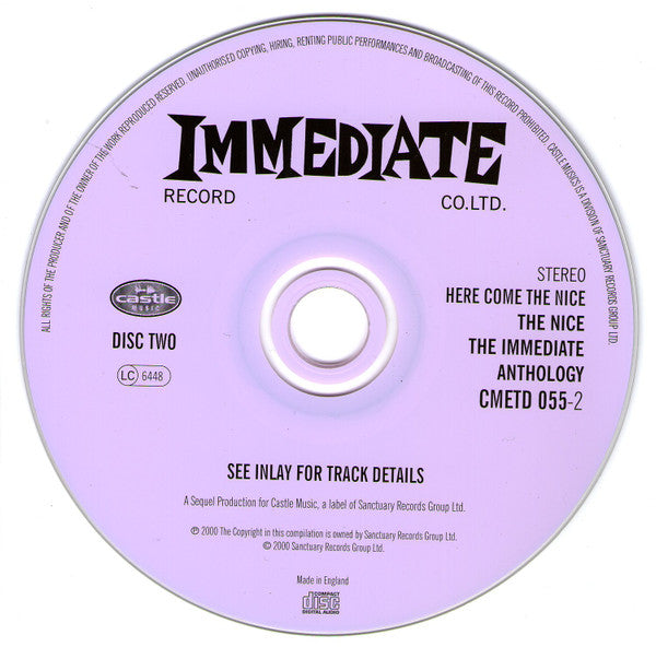 Nice - Here Come the Nice~The Immediate Anthology (3 CD Box Set) VG+