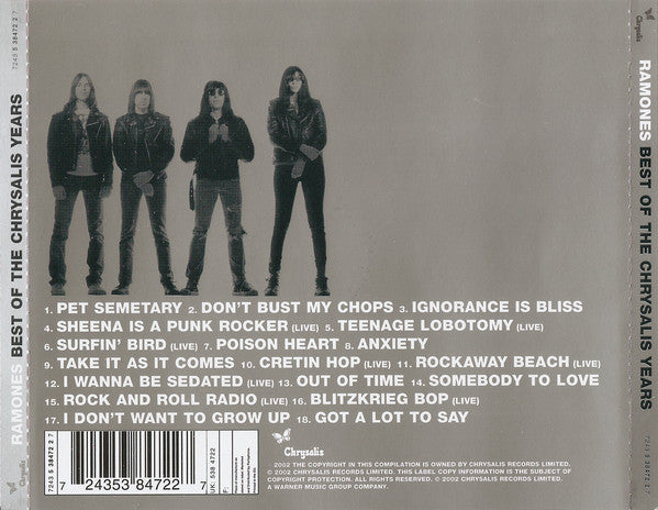 Ramones - Best of the Chrysalis Years (2002 CD) Sealed