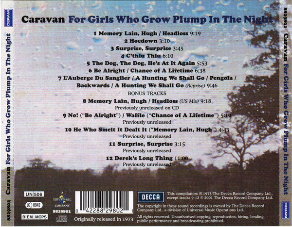 Caravan - For Girls Who grow plump in the Night (2001 CD + Bonus) Mint