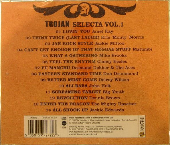 Various - Trojan Selecta 1 (2006 Lovers Reggae CD) Mint