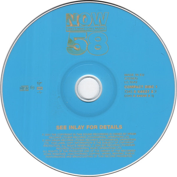 Various - Now Thats What I Call Music 58  (2004 DCD) NM