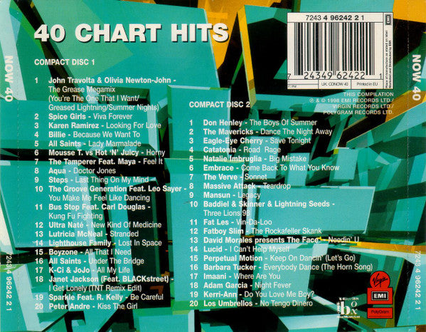 Various - Now Thats What I Call Music 40 (1998 DCD) Mint