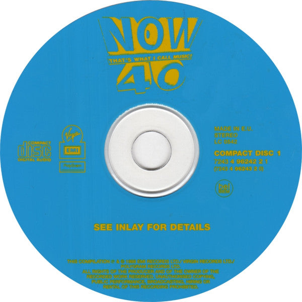 Various - Now Thats What I Call Music 40 (1998 DCD) Mint