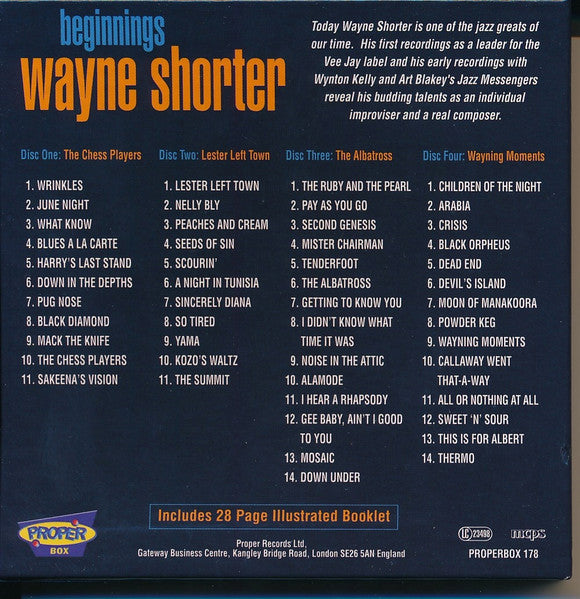 Wayne Shorter - Beginnings (2013 4 x CD Box Set) Mint