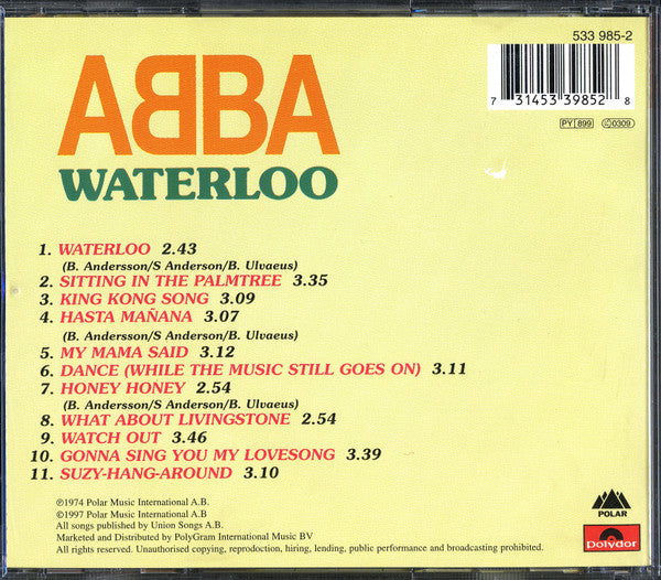 Abba - Waterloo (1997 Remasters CD) Mint