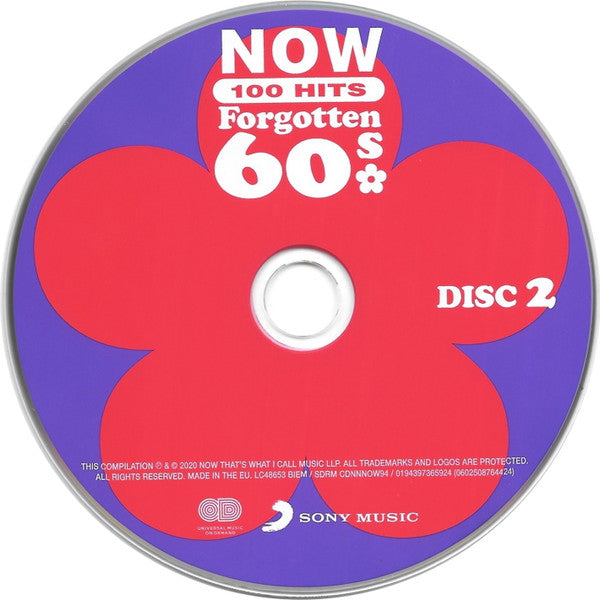 Various - Now 100 Hits: Forgotten 60s (2020 4xCD Set) Sealed