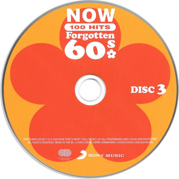 Various - Now 100 Hits: Forgotten 60s (2020 4xCD Set) Sealed