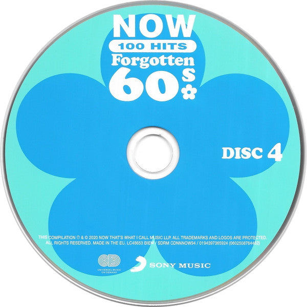 Various - Now 100 Hits: Forgotten 60s (2020 4xCD Set) Sealed
