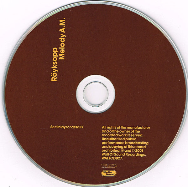 Royksopp - Melody A.M (2001 CD) VG+