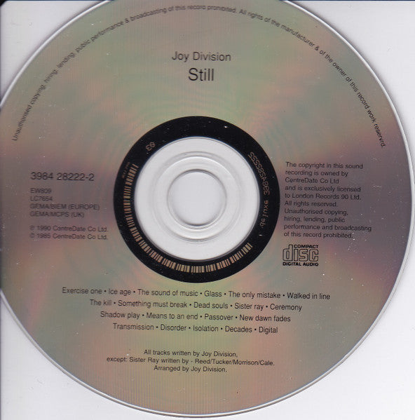 Joy Division - Still (2000 CD) NM