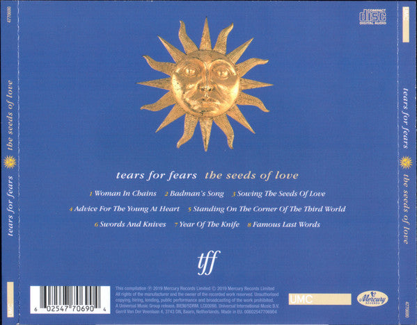 Tears for Fears - The Seeds of Love (2020 CD) Sealed