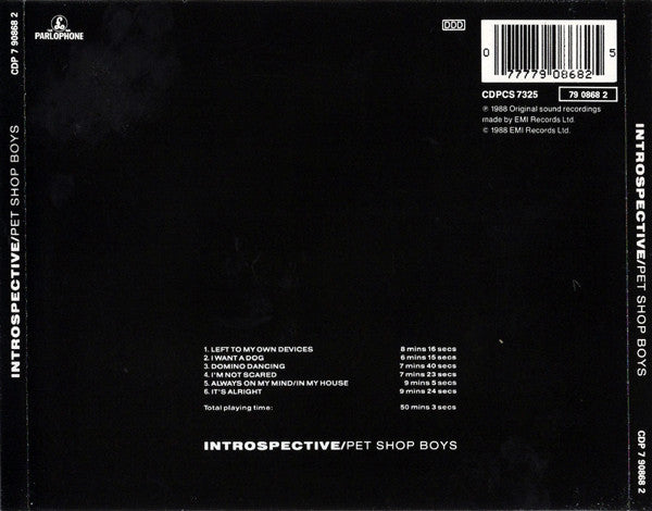 Pet Shop Boys - Introspective (1988 CD) NM