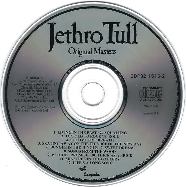 Jethro Tull - Original masters (1990 CD) NM