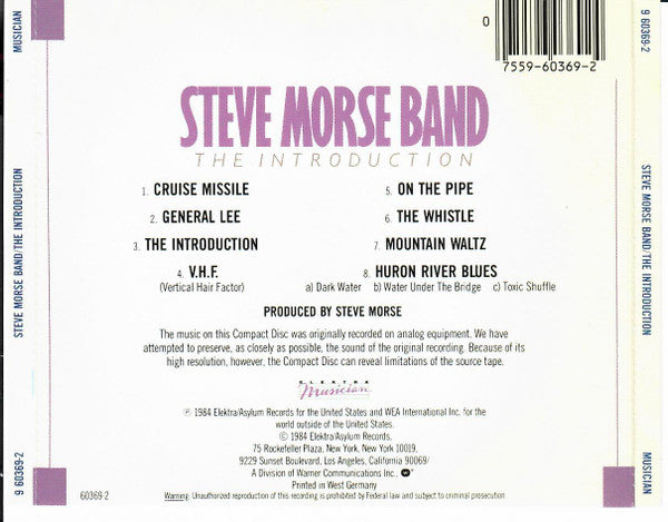 Steve Morse Band - The Introduction (Rare 1984 US CD) VG+