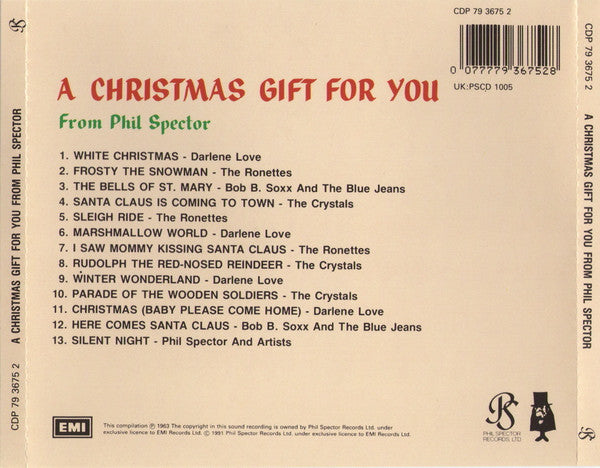 Various - A Christmas Gift For You From Phil Spector (1991 CD) VG+