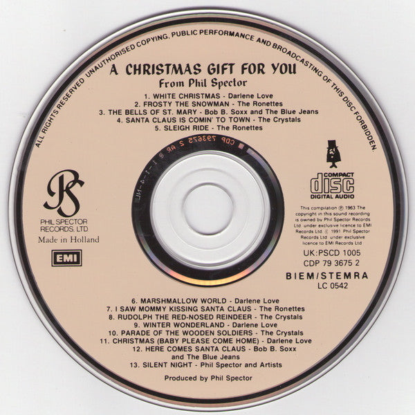 Various - A Christmas Gift For You From Phil Spector (1991 CD) VG+