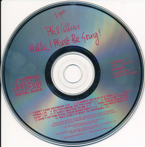 Phil Collins - Hello, I Must be Going! (Rare Early EMI Swindon Issue) NM