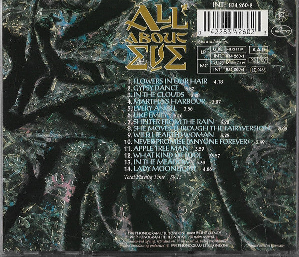 All About Eve - All About Eve (1988 CD) NM