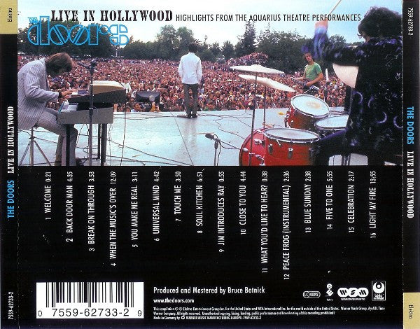 Doors - Live in Hollywood (2002 Limited Edition CD) Mint